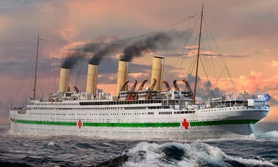 HobbyBoss Modelbouwpakket Schepen - 83422 HMHS Britannic - Oceaanstomer Olympische klasse - Passagiersschip Plastic - 1:700 - Modelbouw