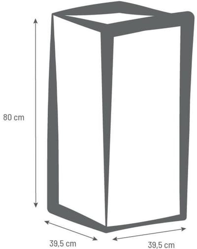 EDA Bloempot / plantenpot Graphit hoog - kunststof - antraciet - 80 cm - dubbelwandig - binnen / buiten