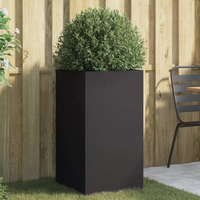 vidaXL - Plantenbak - 42x38x75 - cm - staal - zwart