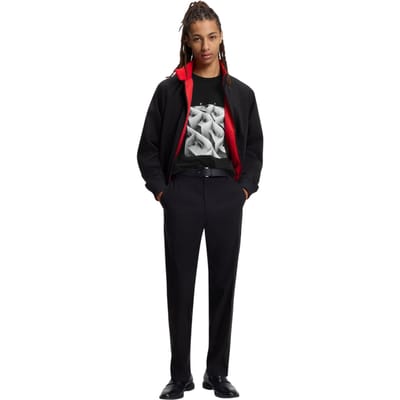 Hugo Dodger-T-shirt met print voor heren (Zwart)