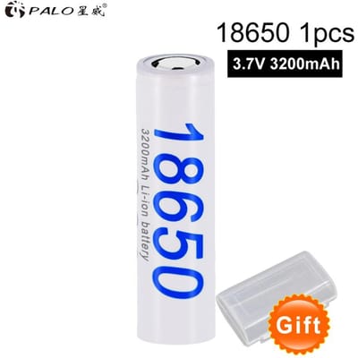 PALO 3200mAh lithiumbatterij 18650 3,7V oplaadbare batterijen voor zaklampbatterij 1PCS