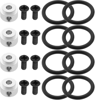 RC Vliegtuig Onderdelen - Propeller Beschermers - Vliegtuig Reparatie - Schokbestendig Ontwerp - 8 Sets - Zwart Zilver