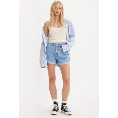 Levi's 80's Mom Shorts Med Indigo Maat: W25 | Korte Broeken Outlet | Dames | Blauw