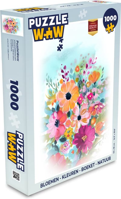 Puzzel Bloemen - Kleuren - Boeket - Natuur - Legpuzzel - Puzzel 1000 stukjes volwassenen