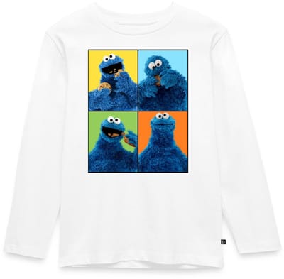 Sesamstraat Koekiemonster Kunst Premium T-Shirt Kinderen
