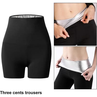 1 Stuk Hoge Taille Afslankende Short Compressie Thermo Trainen Fitness Dijen Lichaamsvormer Sauna Zweetbroek Voor Vrouwen L