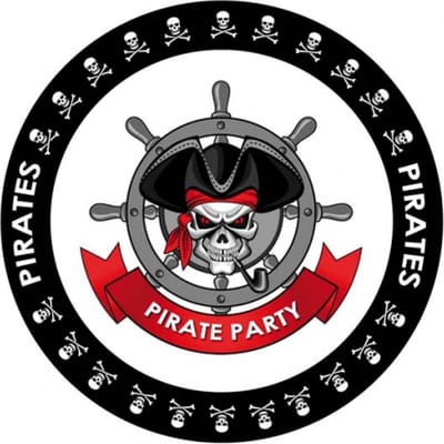Piraten versiering onderzetters/bierviltjes - 25 stuks - Piraten thema feestartikelen