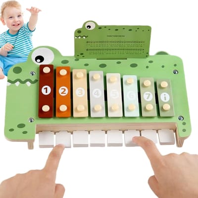 Houten Xylofoon Piano - Muzikaal Leermiddel - Kinderen Spelen - Educatief Interactief - 29.8 x 18 x 7.2 cm