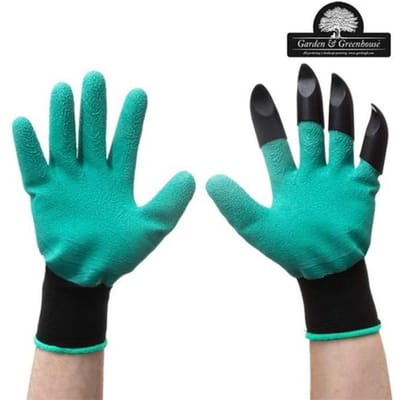 Une paire de gants de jardinage 4 griffes
