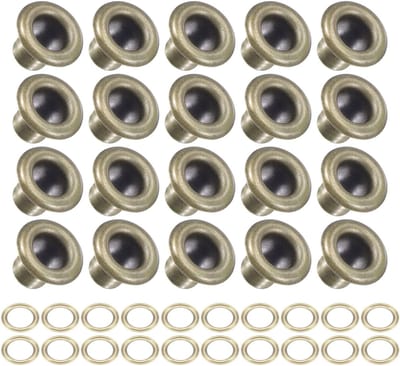 Dailygoods - Ogen met Sluitringen 10 x 5 x 7 mm 200 Stuks voor Creatief Gebruik