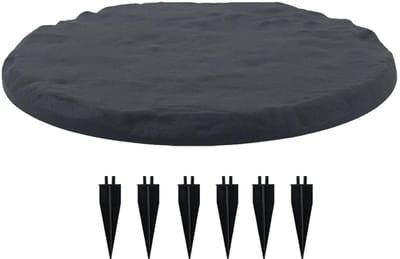 Decoratieve Tuintegels - Buiten Decoratie - Tuinpad Aanleggen - Versterkte Stabiliteit - 40 cm Diameter - Grijs