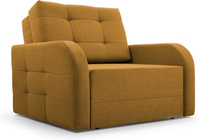 Fauteuil Met slaapfunctie Slaapbank Ban Porto 80 Fauteuil Slaapbank - Armstoel - Kinderbed - Compact en Comfortabel 101 cm - 1 zits - Geel (BRAGI 68)