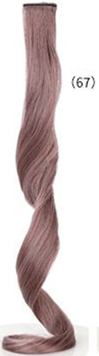 2 x Clip in Hairextension Paars / Wijn kleurig- X67 - nephaar - Hair extension | haar extensie- carnaval haar - gekleurde extensions - extensions met clip