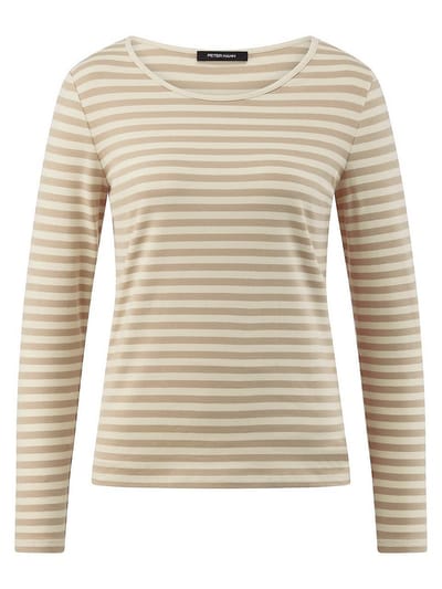 T-shirt ronde hals Van Peter Hahn beige