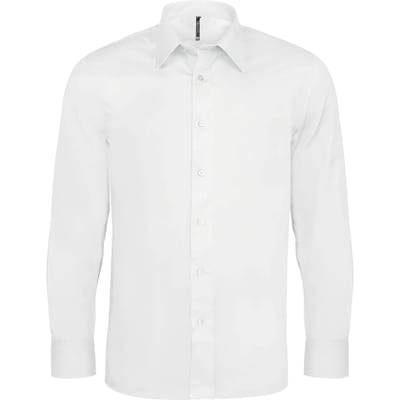 Kariban Heren stretch overhemd lange mouwen K529 - White - M