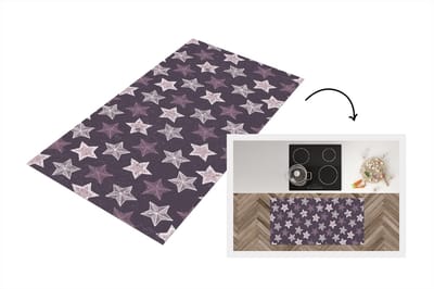 Keukenloper - Loper keuken - Patronen - Christmas - Sterren - 120x60 cm - Keukenloper vinyl