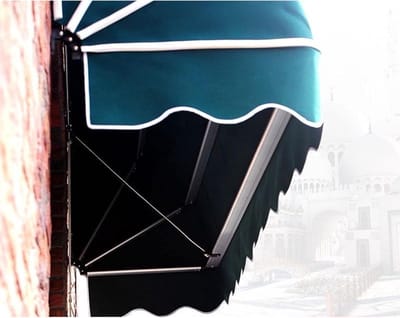 Deur Luifel - Regenbescherming - Buiten Beschermen - Verstelbaar Aluminium - 70x70x50cm - Groen