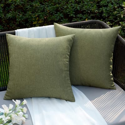Dailygoods- Kussenslopen Waterdicht - Set van 2 - 45 x 45 cm - Polyester - Buiten/ Binnen - Duurzaam - Imitatielinnen - Kussenhoezen