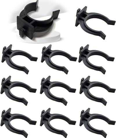 Set van 10 Zwarte Plastic Klemmen voor Meubelpoten, Ideaal voor Stabiliteit en Bevestiging