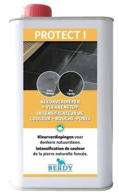 Protect I - Vlekkenstop en kleurverdieper NATUURSTEEN - Berdy - 1 L