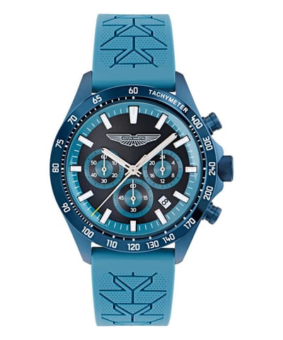 Aston Martin Icon SPT MTIS2S604 Horloge - Siliconen - Blauw - Ø 44 mm