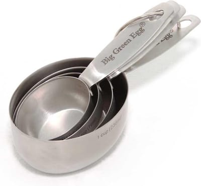 Big Green Egg Measuring Cups set van RVS met ring