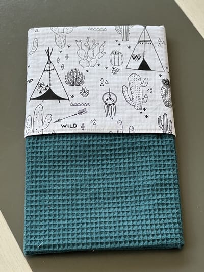 baby deken kinderwagen deken wieg deken petrol tipi tentjes 60 x 90 cm