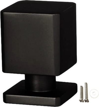 MSQDESIGN - Kastknop zwart vierkant (Metaal) - Kastknoppen zwart - Deurknopjes zwart voor kast - Deurknop zwart - Deurknopjes zwart - handgreep zwart - meubelknop zwart - Meubelknoppen zwart - deurknoppen zwart - ladeknoppen voor deurtjes