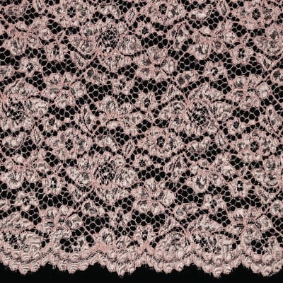 10 meter kant stof - Licht roze - 145cm breed