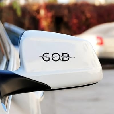 VANDAAG VERZONDEN - 2 STUKS - Sticker - God is good - Christelijk - Jezus - Stickers Auto