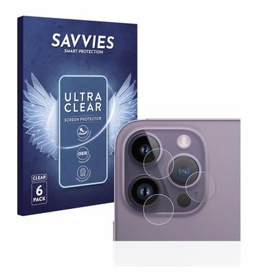 Savvies - Screenprotector voor Apple iPhone 14 Pro Max (ALLEEN Camera Lens) - Folie Beschermfolie transparant 6 Stuks