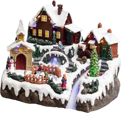 Fééric Lights and Christmas - Verlicht kerstdorp "Camping aan het meer" met animatie