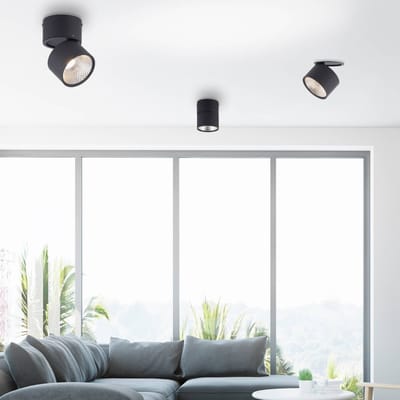 LED plafondlamp PURE Nola, 1-lamp, zwart