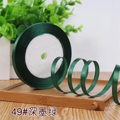 25 yards (ca. 7,6 meter) zijden satijnen linten van 6 mm voor knutselprojecten, strikken, handgemaakte cadeauverpakkingen, feestjes, kerst, bruiloften en decoratieve kunstmatige accessoires. 6mm Satin ribbon