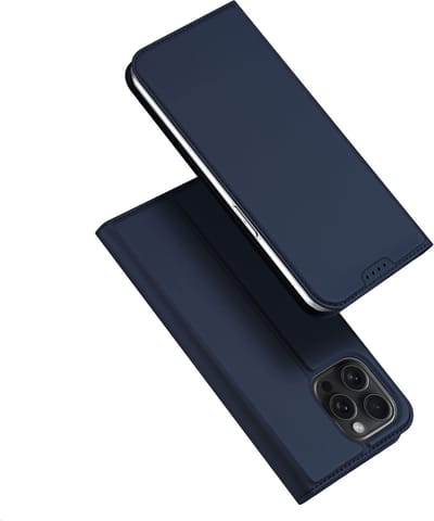 Dux Ducis - Geschikt voor iPhone 15 Pro - Slim bookcase hoesje - Donkerblauw