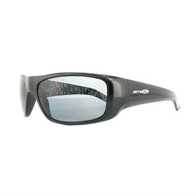 Arnette Zonnebril Hot Shot 4182 214981 Gepolijste Zwarte Grafische Afbeeldingen Binnen Grijs Gepolariseerd