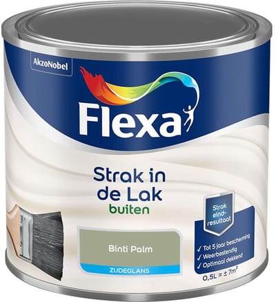 Flexa - Strak In De Lak Buitenlak Zijdeglans - Binti Palm - Mengverf - 500 Ml