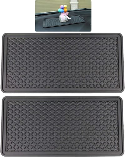 Non-slip Dashboardmat voor Auto, Hittebestendig en Duurzaam, 10.7 x 5.8 cm, 27 x 15 cm, Set van 2, Perfect voor Smartphone en Accessoires