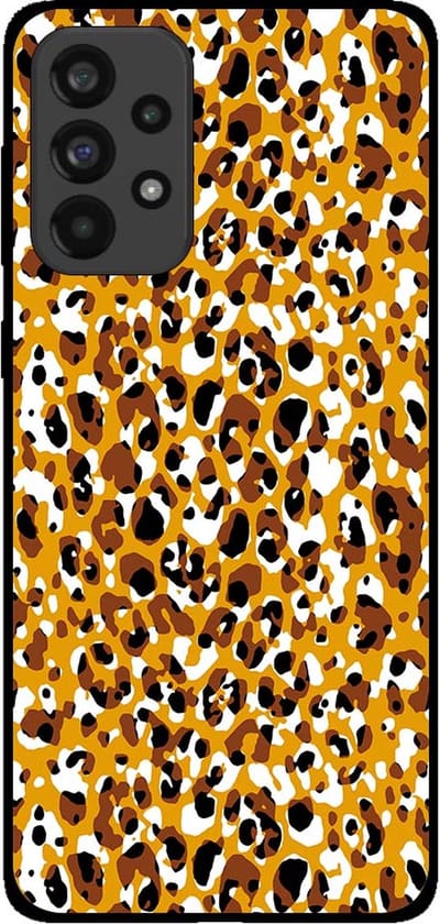 Smartphonica Telefoonhoesje voor Samsung Galaxy A33 5G met panterprint - TPU backcover met luiaardprint - Bruin geschikt voor Samsung Galaxy A33 5G