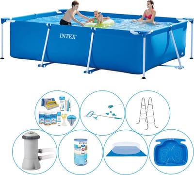 Frame Pool Rechthoekig 300x200x75 cm - 8-delig - Alles in 1 Zwembad Pakket