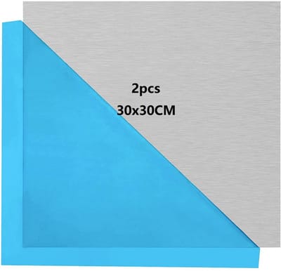 2x Aluminium Platen 30x30 cm - 2mm Dik - Kwalitatief Hoogwaardig 6061 Metaal met Beschermfolie