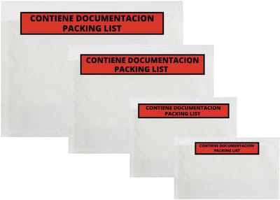 Zelfklevende Paklijst Enveloppen voor Verzenddocumenten - Transparant Kunststof