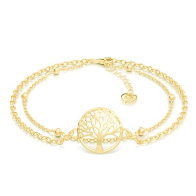 SERASAR Zilveren Damesarmband [Life] - Goud - 18-Karaats Gouden Sieraden