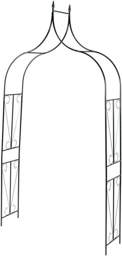 Tuinboog - Metalen Rozenboog 142x37x275 cm - Donkergroen - Klimplantenrek voor Rozen & Klimop - Decoratieve Wedding Arch - Weerbestendig Gepoedercoat IJzer