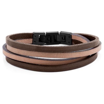 Donker- en Lichtgekleurde Roy Dubbele Wikkelarmband