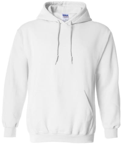 Gildan Zware Blend Volwassen Unisex Hooded Sweatshirt / Hoodie (Wit)