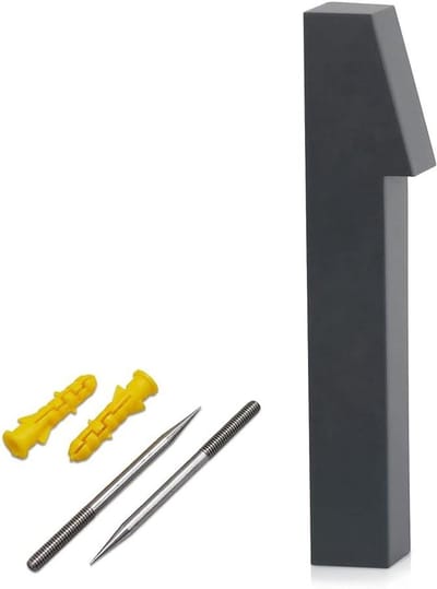 Huisnummer - Adrescijfer - Huisidentificatie - Roestvrij staal - 20 cm hoog - Antracietgrijs