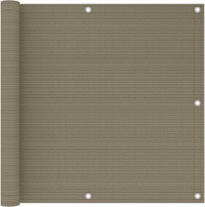 vidaXL - Balkonscherm - 90x300 - cm - HDPE - taupe