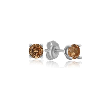 Geboortesteen November Topaas Oorknop Zilver (925 Sterling Zilvergehalte) Trendy Minimalistisch Zilver Oorknop Meisje | Cadeau Voor Vrouw