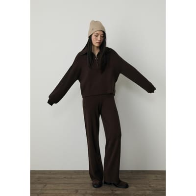 Stradivarius Tricot trui met rits  Bruin XS